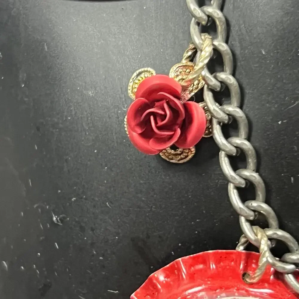 Handmade Charm Necklace Anchor Heart Bottle Cap Guitar Pick 8 Ball One of a Kind